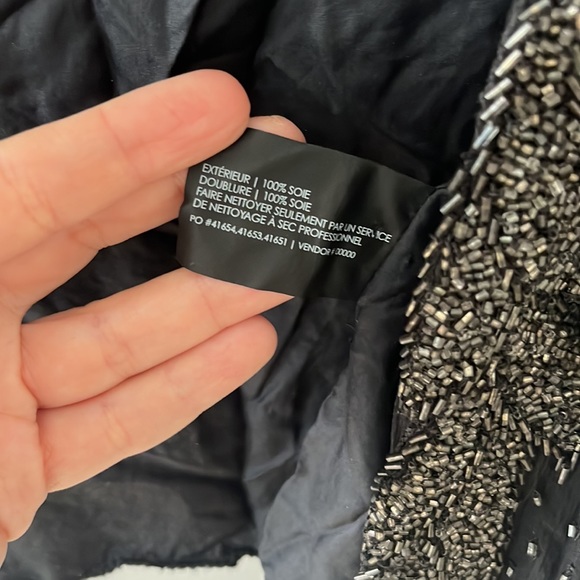 Club Monaco 100% silk beaded short jacket - Picture 3 of 7